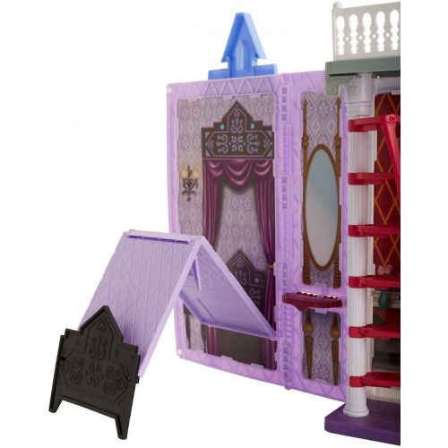 디즈니 Disney Frozen Fold and Go Arendelle Castle Playset Inspired 2 Movie, Portable Play - Toy for Kids Ages 3 and up