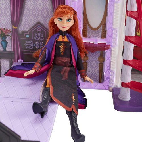 디즈니 Disney Frozen Fold and Go Arendelle Castle Playset Inspired 2 Movie, Portable Play - Toy for Kids Ages 3 and up