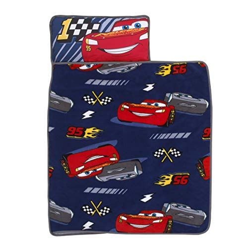 디즈니 Disney Cars Navy & Red Toddler Nap Mat, Navy, Red, Yellow,