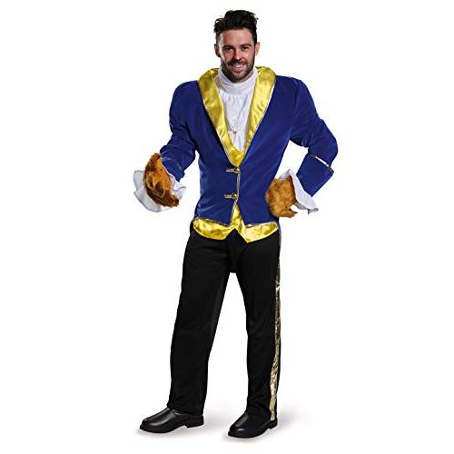 디즈니 Disney Disguise Mens Beauty and The Beast Prestige Costume, Blue, X-Large