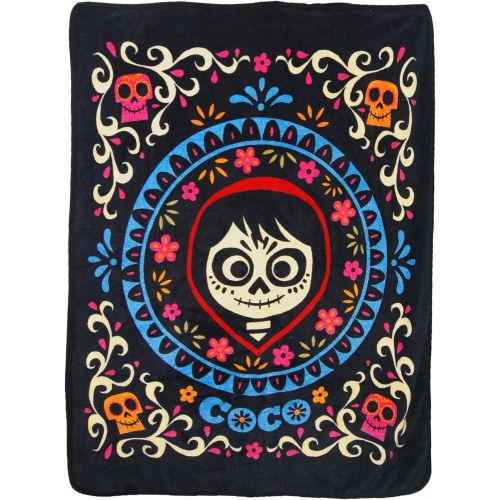 디즈니 Disneys Coco, Miguel Micro Raschel Throw Blanket, 46 x 60, Multi Color