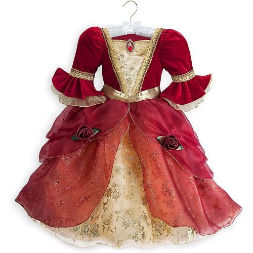 디즈니 Disney Store Princess Belle Deluxe Holiday Costume Dress w/Cape Size XS 4 (4T)