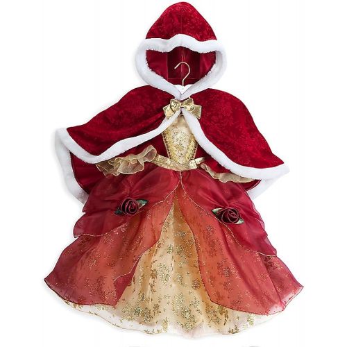 디즈니 Disney Store Princess Belle Deluxe Holiday Costume Dress w/Cape Size XS 4 (4T)
