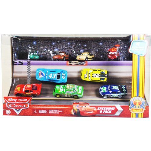 디즈니 Disney Pixar Movie Series Cars EXCLUSIVE Piston Cup Nights Racing Series Speedway 9-Pack Set with Dash Boardman, Houser Boon, Tim Rimmer, Timothy Twostroke, Lightning McQueen, The