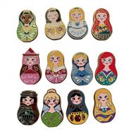 Disney Nesting Dolls 5 Pin Collectible Packs NEW, Multicolor, Small