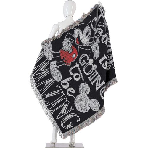 디즈니 Disneys Mickey Mouse, Amazing Day Woven Tapestry Throw Blanket, 48 x 60, Multi Color