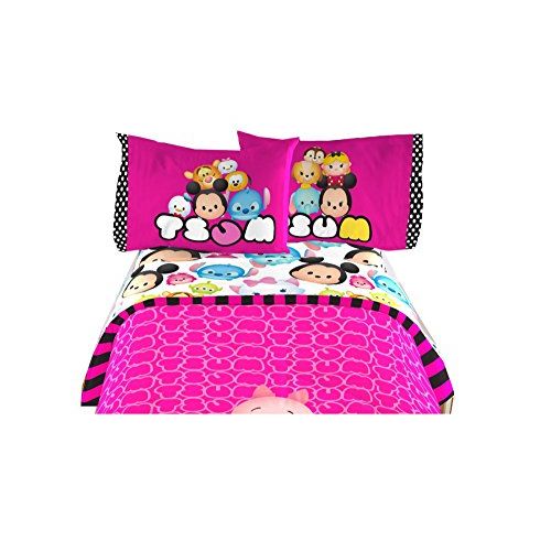 디즈니 Disney Tsum Tsum Kids Comfortable Twin Sheet 3 Pcs Set 66 X 96