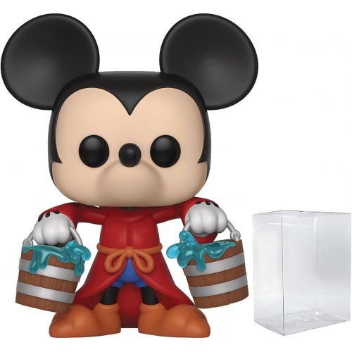 디즈니 Disney: Mickey’s 90th Anniversary Apprentice Mickey Funko Pop! Vinyl Figure (Includes Compatible Pop Box Protector Case)