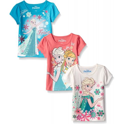 디즈니 Disney Girls 3 Pack Frozen T Shirts