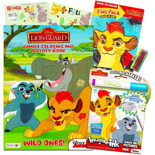 디즈니 Disney Junior Lion Guard Coloring and Activity Book Set Lion Guard Imagine Ink Book, Jumbo Coloring Book and Play Pack with Stickers (Party Supplies Pack)
