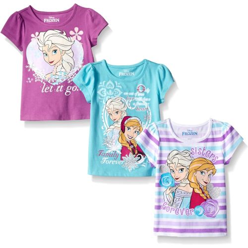 디즈니 Disney Girls 3 Pack Frozen T Shirts