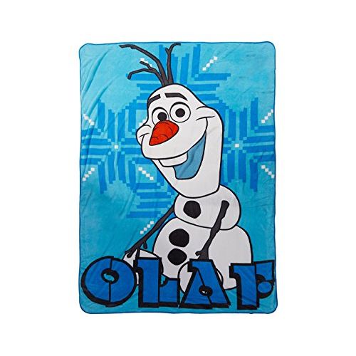 디즈니 Disney Frozen Disney 90inx62in Frozen Olaf Micro Raschel Blanket Blue