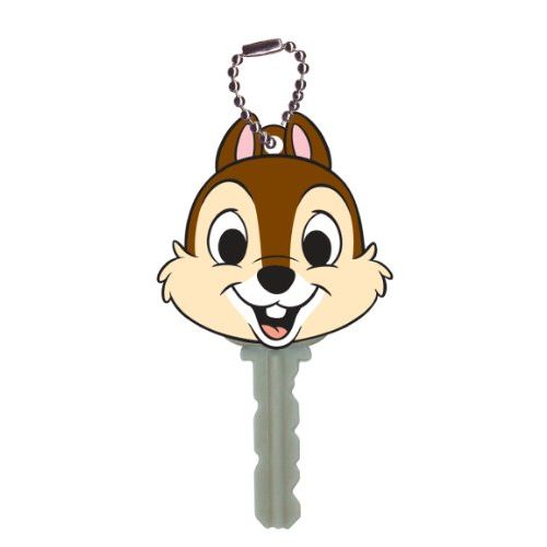 디즈니 Disney Chip Soft Touch PVC Key Holder Brown