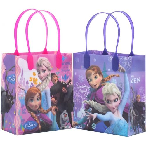 디즈니 Disney Frozen Elegant and Premium Quality Party Favor Reusable Goodie Small Gift Bags 12 (12 Bags)