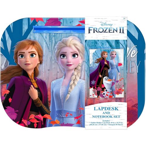 디즈니 Disney Frozen 2 Girls Lap Desk with Tablet Holder, Pillow and Frozen Notebook