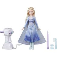 Disney Frozen E7002AS00 II Sister Styles Elsa Fashion Doll with Extra Long Blonde Hair, Braiding Tool & Hair Clips Toy for Kids Ages 5 & Up, Brown/a