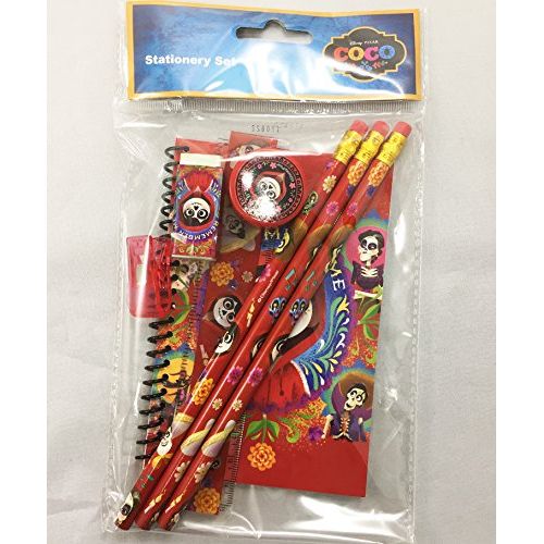 디즈니 Disney Coco Miguel Ernesto Stationary Pencil Eraser Ruler School Supply Red