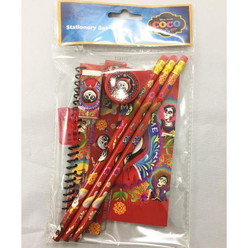 디즈니 Disney Coco Miguel Ernesto Stationary Pencil Eraser Ruler School Supply Red