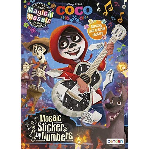 디즈니 Disney Bendon 44626 Coco Mosaic Sticker Book, Multicolor