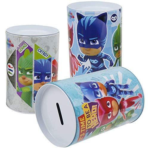 디즈니 Disney Studio PJ Masks Piggy Bank 3 Pack PJ Masks Party Favors and Party Supplies Bundle Featuring Catboy, Gekko, and Owlette, Kids Piggy Bank