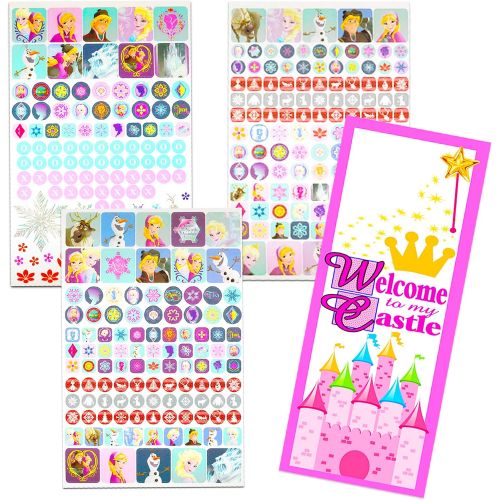 디즈니 Disney Frozen Stickers Activity Bundle ~ Over 625 Stickers, Coloring and Activity Pages, and Bonus Door Hanger (Frozen Party Supplies)