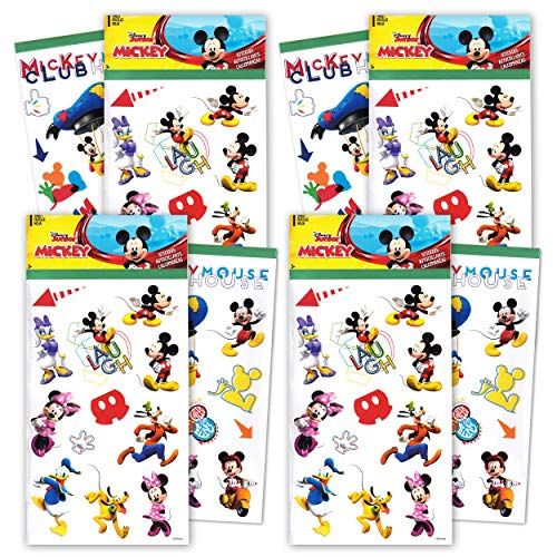 디즈니 Disney Studio Disney Mickey Mouse Clubhouse Stickers 4 Pack ~ 100 Disney Mickey Stickers for Mickey Mouse Party Supplies Party Favors Disney Birthdays and More (Mickey Stickers for Kids)