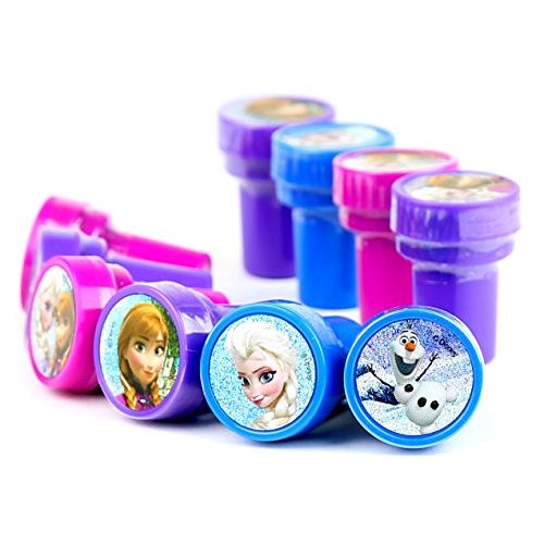 디즈니 Disney Frozen Self Inking stamps / Stampers Party Favors (10 Counts)