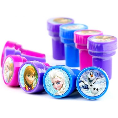 디즈니 Disney Frozen Self Inking stamps / Stampers Party Favors (10 Counts)