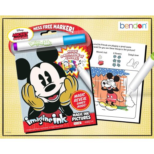 디즈니 Bendon 43776 Disney Mickey Mouse Vintage Imagine Ink Magic Ink Pictures