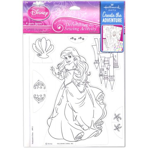 디즈니 Hallmark Disney Princess Decorating & Sewing Activity, 12 Pack Party Favors