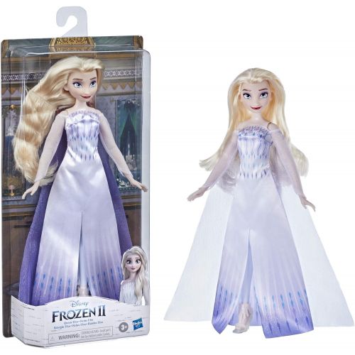 디즈니 Disney Frozen Disneys Frozen 2 Snow Queen Elsa Fashion Doll, Dress, Shoes, and Long Blonde Hair, Toy for Kids 3 Years Old and Up