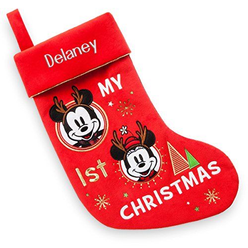 디즈니 Disney Store Minnie Mickey Mouse Holiday My First Christmas Stocking 2017