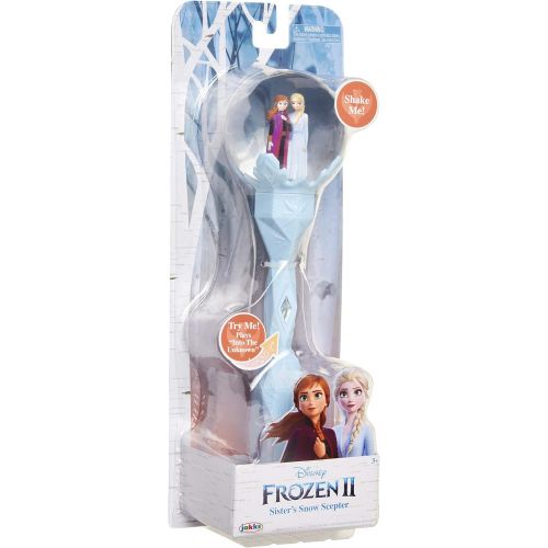 디즈니 Disney Frozen Frozen 2 Sisters Musical Snow Wand Costume Prop Scepter, Plays Into The Unknown Perfect for Child Costume Accessory, Role Play, Dress Up or Halloween Party