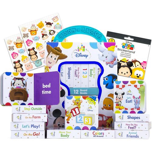 디즈니 Disney Studio Disney Board Book Bundle 12 Disney Baby Books Disney Book Set for Toddlers, Kids with 120 Tsum Tsum Stickers (Disney Learning Books)