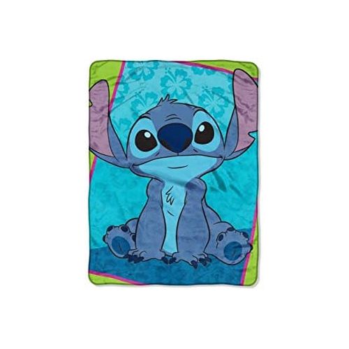 디즈니 Disneys Lilo & Stitch, Bad But Cute Micro Raschel Throw Blanket, 46 x 60, Multi Color