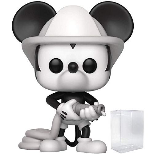 디즈니 Disney: Mickey’s 90th Anniversary Firefighter Mickey Funko Pop! Vinyl Figure (Includes Compatible Pop Box Protector Case)