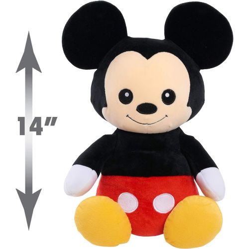 디즈니 Disney Classics 14 Inch Mickey Mouse, Comfort Weighted Plush Animals for Kids Sensory Toys, by Just Play