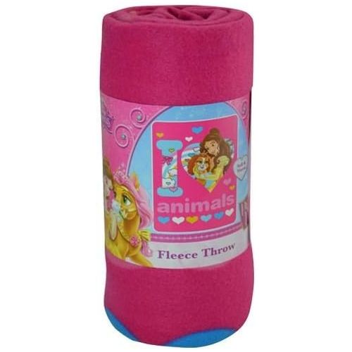 디즈니 Disneys Princesses Palace Pets, I Love Animals Fleece Throw Blanket, 45 x 60, Multi Color