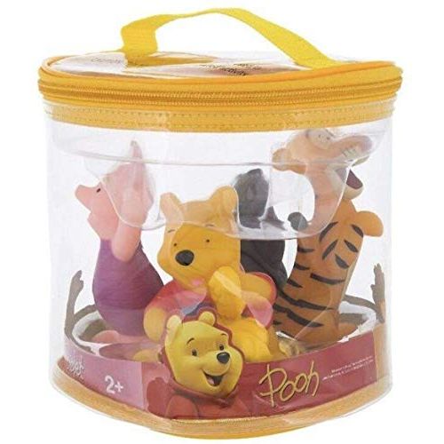 디즈니 Disney Winnie The Pooh Squeeze Toy Set in Vinyl Storage Bag 4 Piece