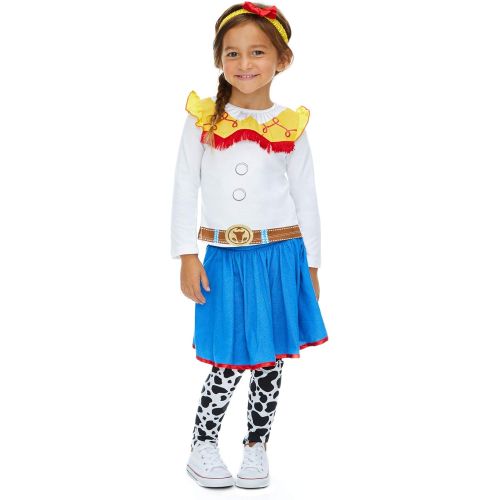 디즈니 Disney Pixar Toy Story Jessie Costume Dress Leggings & Headband