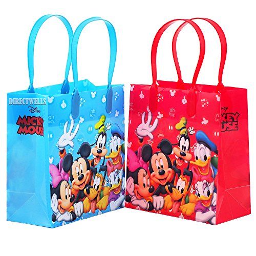 디즈니 Disney Mickey Mouse and Friends Character 12 Premium Quality Party Favor Reusable Goodie Small Gift Bags
