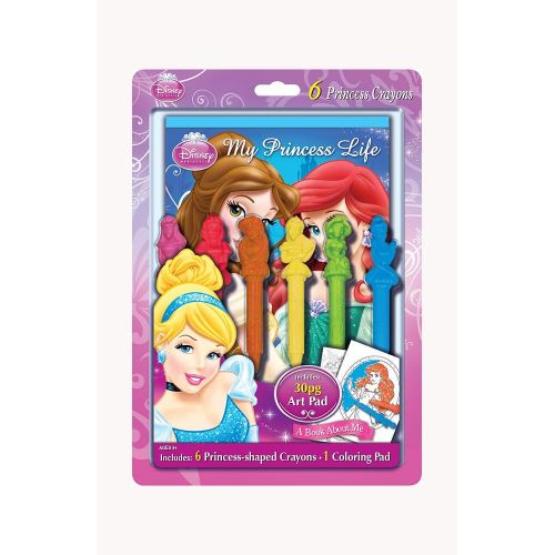 디즈니 Disney Princess Shaped Crayons Art Coloring Pad Set