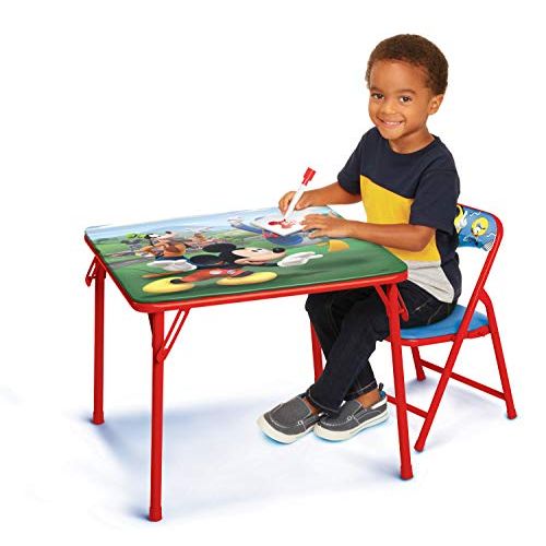 디즈니 Disney Junior 45704 Mickey Kids Table & Chair Set, Junior Table for Toddlers Ages 2 5 Years ,20 x 20