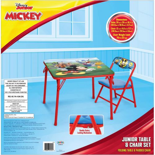 디즈니 Disney Junior 45704 Mickey Kids Table & Chair Set, Junior Table for Toddlers Ages 2 5 Years ,20 x 20