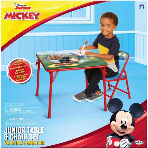 디즈니 Disney Junior 45704 Mickey Kids Table & Chair Set, Junior Table for Toddlers Ages 2 5 Years ,20 x 20