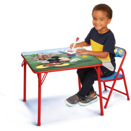 디즈니 Disney Junior 45704 Mickey Kids Table & Chair Set, Junior Table for Toddlers Ages 2 5 Years ,20 x 20