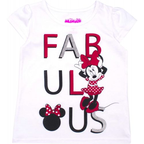 디즈니 Disney Girls 3 Pack T Shirts: Wide Variety Includes Minnie, Frozen, Princess, Moana