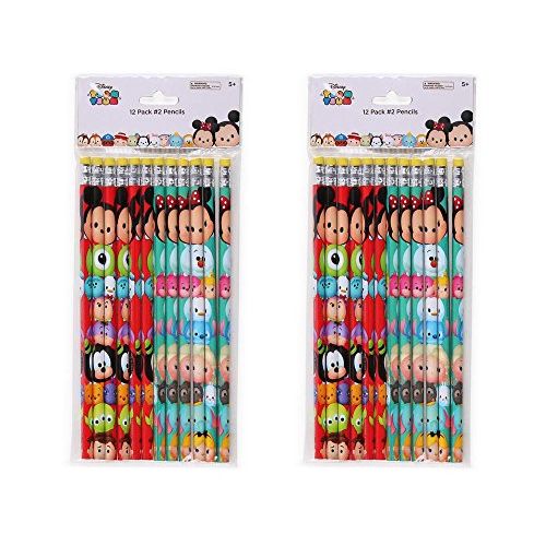 디즈니 2 Pack Set 12ct Disney Tsum Tsum Wood #2 Pencils (24 Total)
