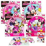 Disney Studio Disney Minnie Mouse Jigsaw Puzzle Bundle 4 Pack Minnie Mouse Puzzles 24 Piece with Disney Junior Stickers Minnie Party Favors (Minnie Mouse Games for Kids)