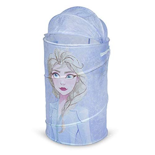 디즈니 Disney Frozen 2 Elsa Pop Up Storage Hamper with Dome Lid, Blue